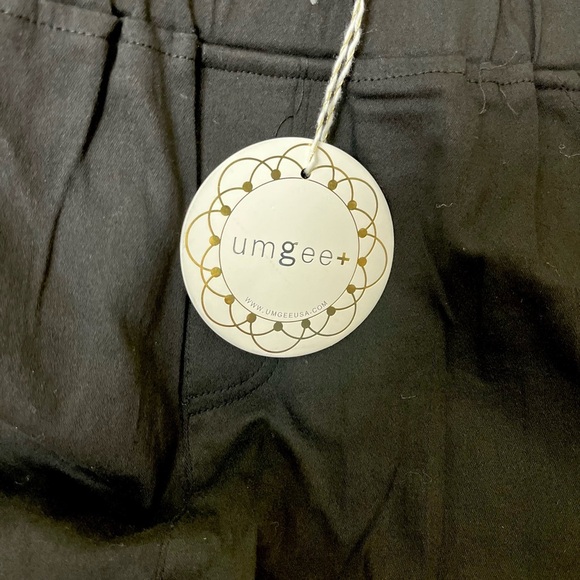 NWT Umgee Black Moto-Style Joggers with Ribbed Panels and Zip Pant Leg SZ XL - Picture 2 of 6